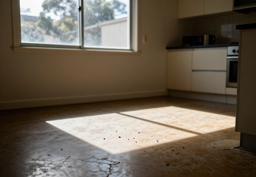 Rodent droppings in Thornleigh garage before treatment
